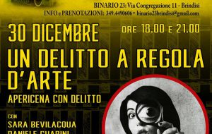 Meridiani Perduti: sabato 30 Apericena con Delitto al Binario23