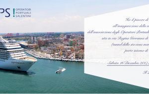 Domani l’inaugurazione della sede della OPS (Operatori Portuali Salentini)
