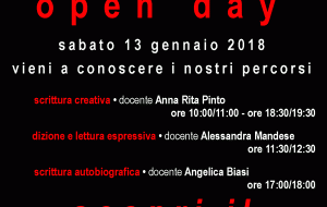 Sabato 13 gennaio l’Open Day per aspiranti Autori di Cinema e Narrativa