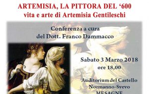 La conferenza di Franco Dammacco su Artemisia Gentileschi chiude il progetto “Stagioni d’Autore, Stagioni del Cuore”
