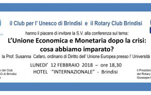 L’Unione Economica e Monetaria dopo la crisi: cosa abbiamo imparato? Lunedì 12 convegno all’Hotel Internazionale