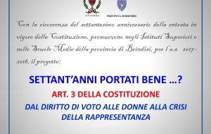 Settant’anni portati bene…?: il progetto sulla Costituzione approda al Liceo Palumbo di Latiano