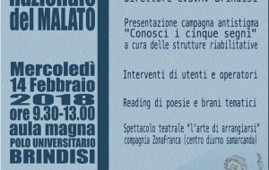 Giornata Mondiale del Malato: domani a Brindisi riflessione sul tema “Salute/malattia”