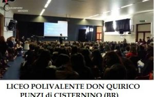 I Carabinieri incontrano gli studenti del liceo di Cisternino