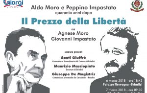 Impastato e Moro, due storie da ricordare: il 6 Marzo a Brindisi Agnese Moro, figlia di Aldo, e Giovanni Impastato, fratello di Peppino