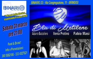 Stasera al Binario 23 il concerto dei “Blu di Metilene”