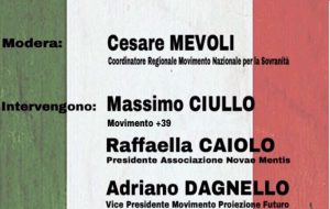 Dove vai Italia? giovedì 15 conferenza sovranista a Palazzo Virgilio