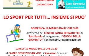 Lo Sport per tutti… insieme si può: domani e lunedì iniziativa per ragazzi diversamente abili e non