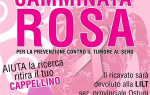 Domenica 29 a Ceglie Messapica la “Camminata Rosa” in favore della LILT