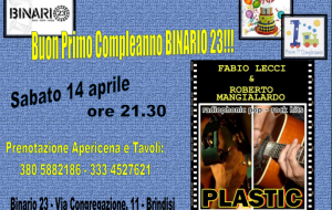 Binario 23 festeggia il suo primo compleanno con i Plastic