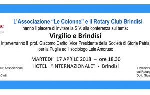 Virgilio e Brindisi: martedì 17 interessante conferenza all’Hotel Internazionale