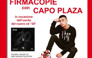 Mercoledì 2 maggio Firmacopie con Capo Plaza alla Feltrinelli point di Brindisi