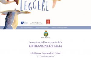Biblioteca di Ostuni: si celebrano con una intensa giornata di letture la Liberazione e la Resistenza