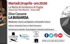 La notte di Inchiostro di Puglia: ad Ostuni si presenta il romanzo “La Bugiarda” di Dino Cassone