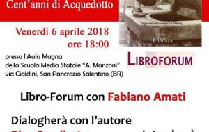 Domani, a S. Pancrazio, Amati presenta “La storia assetata. Cent’anni di Acquedotto”
