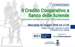 Mercoledì a Latiano convegno “Il credito Cooperativo al fianco delle aziende”
