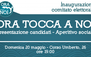 Domenica 20 i ragazzi di “Ora tocca a noi” inaugurano il comitato elettorale di Corso Umberto I 26