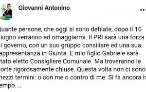 Un controverso post di Giovanni Antonino accende la campagna elettorale: Rossi e Ciullo incalzano Cavalera