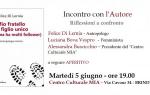 Aperitivo con l’autore: Felice Di Lernia presenta “Mio fratello è figlio unico (ma ha molti followers)”