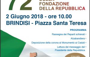 In Piazza Santa Teresa si celebra il 72° Anniversario della Repubblica Italiana