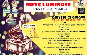 Festa della Musica 2018: giovedì 21 “Note Luminose” alla Corte degli Artigiani