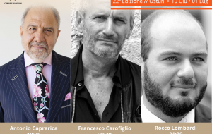 Un’emozione chiamata libro: Antonio Caprarica, Francesco Carofiglio e Rocco Lombardi sono i tre protagonisti del secondo appuntamento in programma per la XXII edizione della kermesse