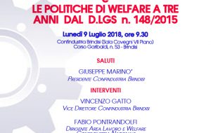 Confindustria: lunedì workshop su “Decreto Dignità e le politiche di Welfare a tre anni dal d.lgs. n. 148/2015”
