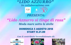 Lido azzurro si tinge di rosa con “Moda mare sotto le stelle”