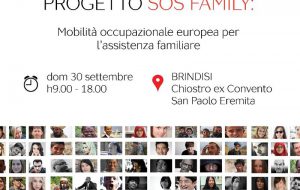 Domenica 30 a Brindisi si presenta il progetto “SOS Family”
