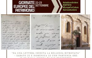 Gep 2018: da non perdere “Da una lettera inedita la bellezza ritrovata”, un percorso esperienziale inedito tra tre siti culturali di Brindisi