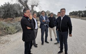 Sopralluogo del presidente Tanzarella sulle strade provinciali Mesagne-S.Pancrazio e S.Pietro V.co-Torchiarolo