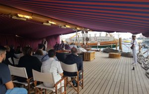 A bordo della Vespucci una messa in ricordo di Alessandro Nasta