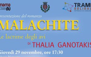 Malachite: Giovedì 29 Mamadù presenta il libro di Thalia Ganotakis a Palazzo Nervegna