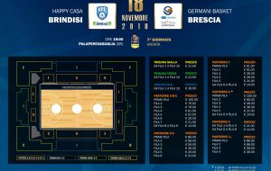 Aperta la prevendita per New Basket Brindisi-Brescia