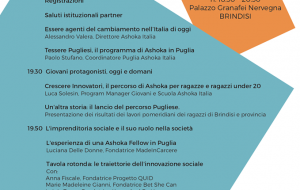 Domani a Brindisi si presenta il progetto “Tessere Pugliesi” di Ashoka, la più grande rete globale di imprenditori sociali