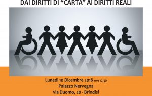 Lunedì 10 a Palazzo Nervegna la tavola rotonda “Disabilità dai diritti di carta ai diritti reali”