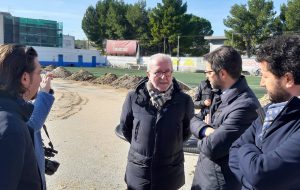 Verifica dello stato dell’arte dei lavori al Giovanni Paolo II con il Presidente della Lega Pro Francesco Ghirelli