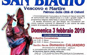 Ostuni celebra il suo santo Patrono: il programma religioso in onore di San Biagio
