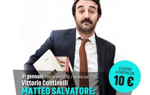 Stagione di Prosa, Vittorio Continelli in scena ad Ostuni con uno spettacolo che alterna la musica alle parole