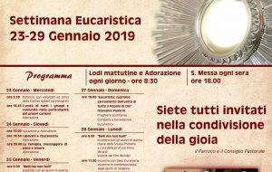 Latiano: Al via la Settimana Eucaristica 2019 con tema “Eucarestia, Fonte di Unità e Carità”