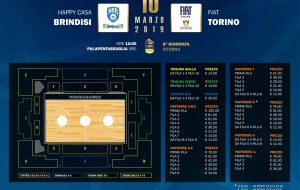 In vendita i biglietti per Happy Casa Brindisi-Fiat Torino