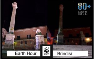 Oggi Earth Hour a Brindisi: per un’ora si spengono Palazzo Nervegna, Colonne Romane, Monumento al Marinaio, Fontana Tancredi e piazza Duomo