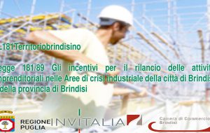 Rilancio del territorio brindisino: venerdì 29 fari puntati sugli incentivi della Legge 181/89