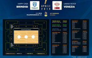 In vendita i biglietti per Happy Casa Brindisi-Reyer Venezia