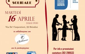 Martedì 16 aperitivo solidale AIDP