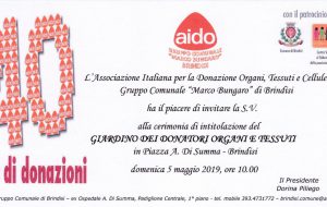 Domenica 5 maggio si inaugura il “Giardino dei donatori di organi e tessuti”