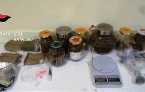 Nel garage oltre 1 Kg di marijuana: arrestato 37enne di Brindisi