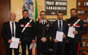 Il Comandante De Magistris premia i Carabinieri distintisi in attività di servizio