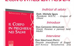 Lunedì 8 ad Ostuni si presenta il libro “Il corpo in preghiera nei Salmi”