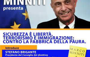 Lunedì 29 l’On. Marco Minniti presenta a Brindisi il libro “Sicurezza è libertà”